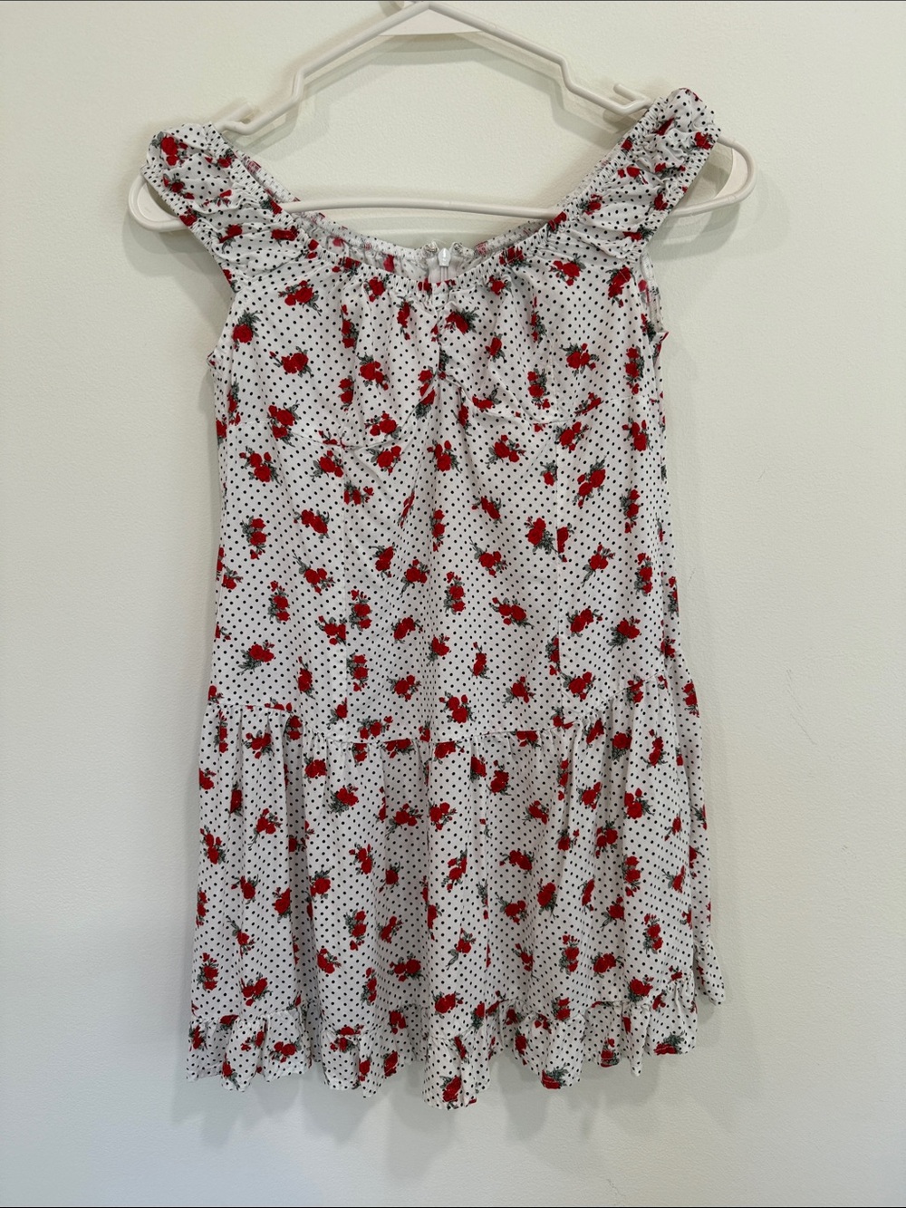 Urban Outfitters Motel Aca Floral Polka Dot Mini Dress